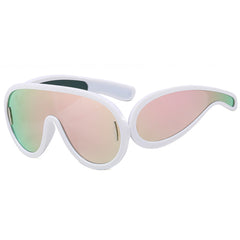 Punk Hip Hop Sunglasses  UponBasics White-Pink  