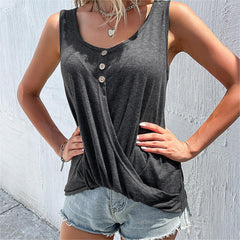 Women's Solid Color Vest  UponBasics Dark Grey XS 