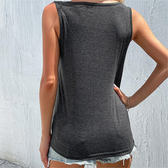 Women's Solid Color Vest  UponBasics   