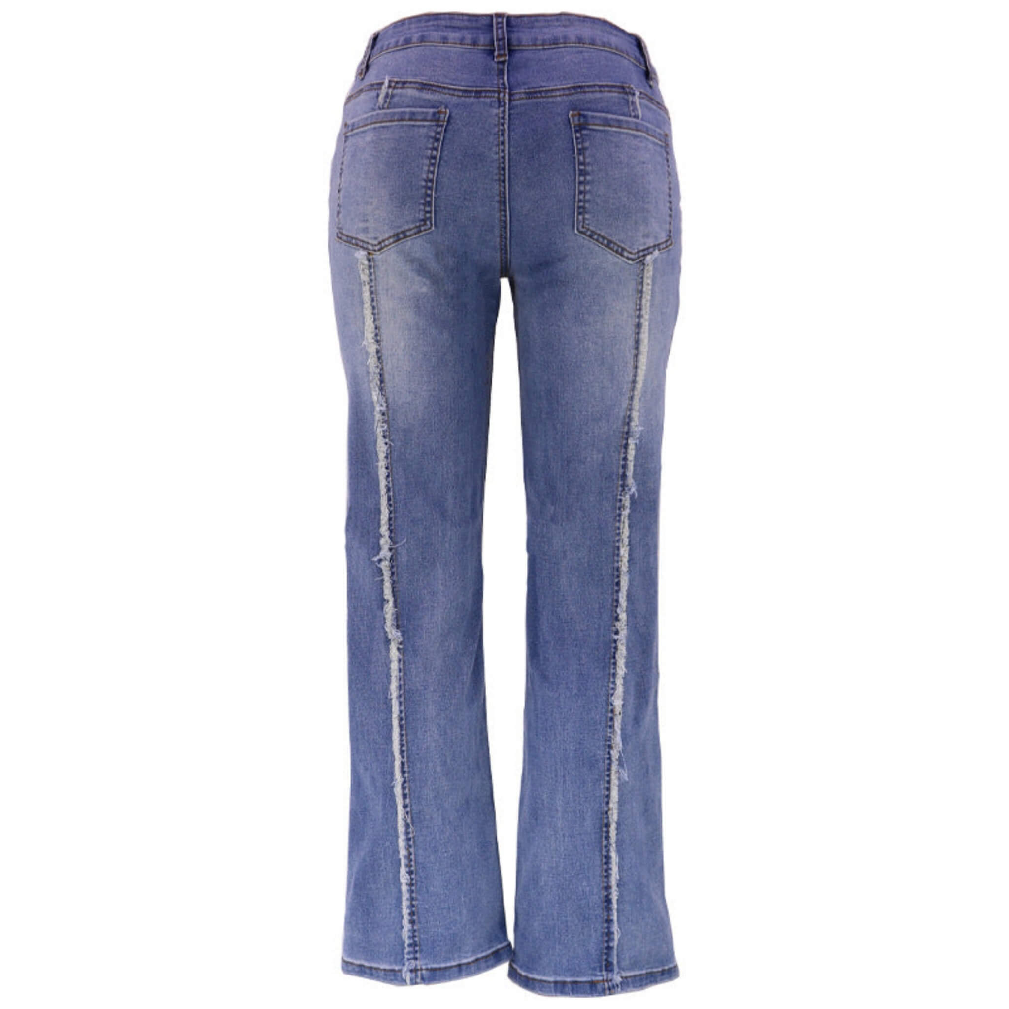 Women's Frayed Flared Elasticized Jeans  UponBasics   