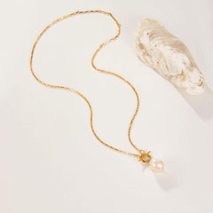 Women's 925 Silver Natural Pearl Pendant Earrings Bracelet Necklace  UponBasics Golden Necklace 