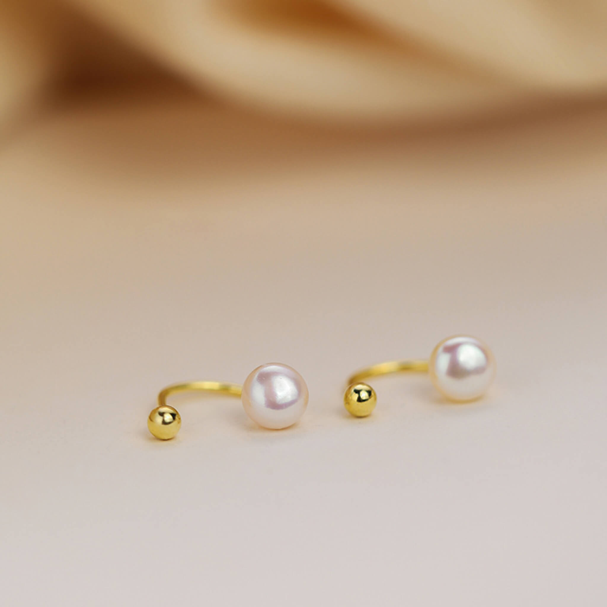 925 Silver Vintage Simple and Stylish Freshwater Pearl Ear Hooks  UponBasics   