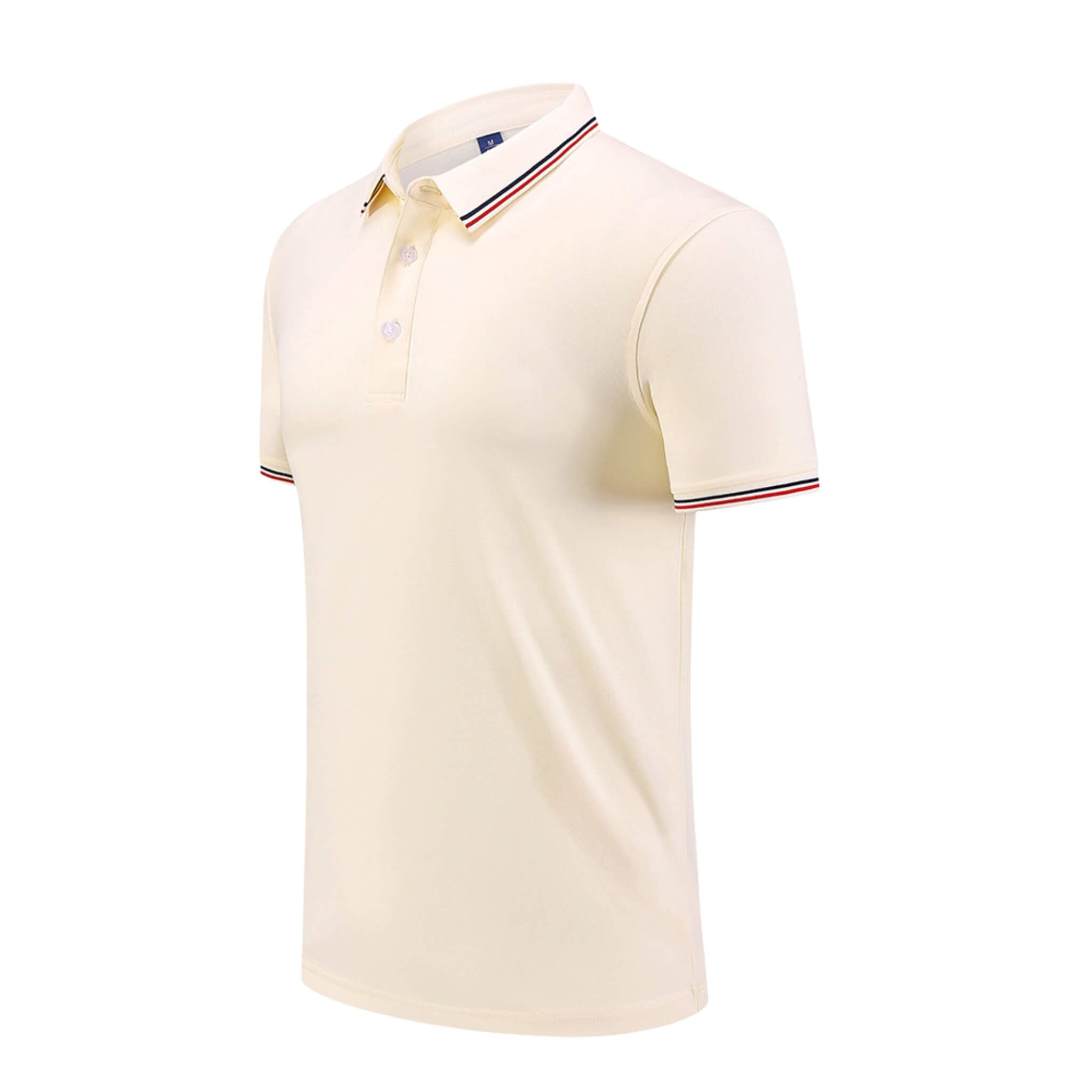 Men's Piqué Cotton Short Sleeve Polo  UponBasics Beige XS 