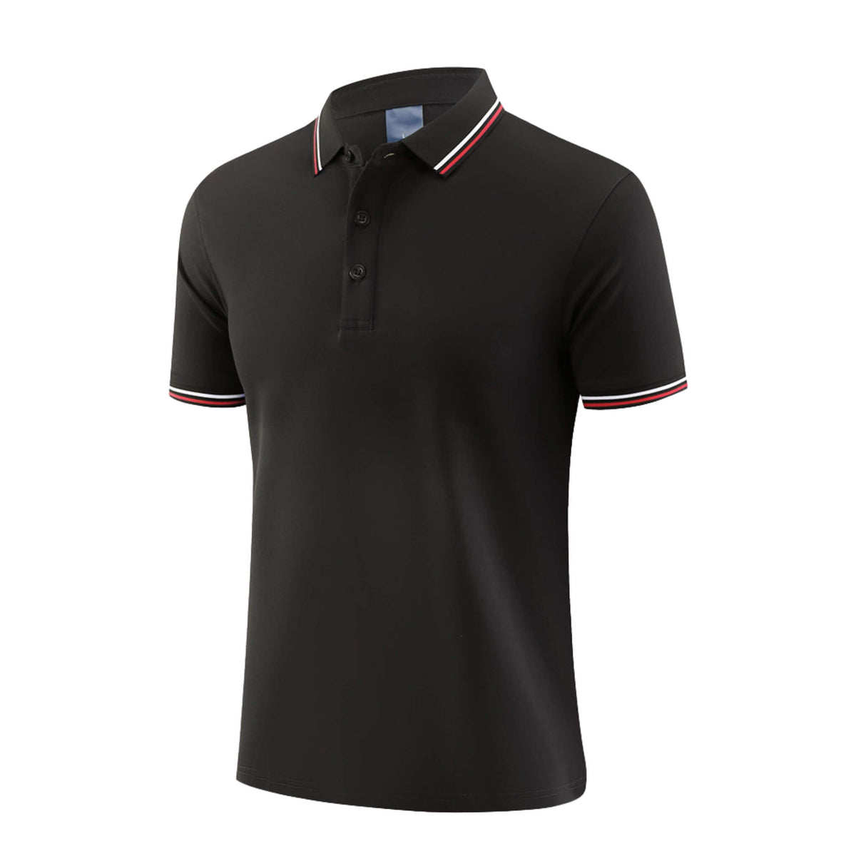 Men's Piqué Cotton Short Sleeve Polo  UponBasics Black XS 