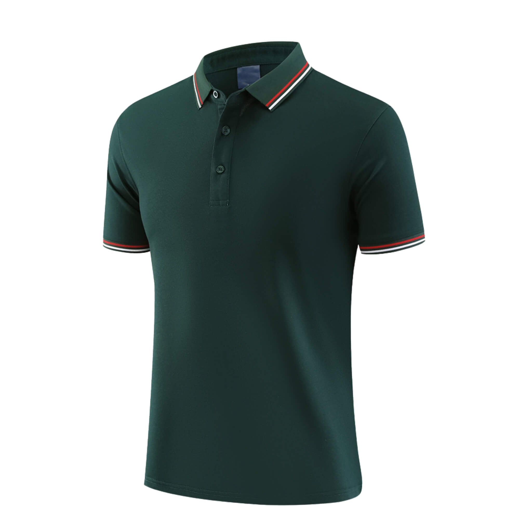 Men's Piqué Cotton Short Sleeve Polo  UponBasics Blackish Green XS 