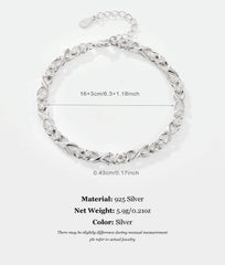 Minimalist Fashion 925 Silver Heart Charm Bracelet with Cubic Zirconia  UponBasics   