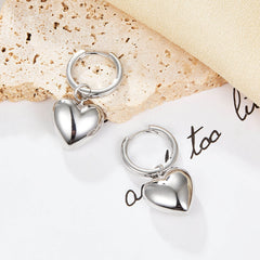 Fashion S925 Silver Heart-shaped Earrings, Perfect for Halloween Gifts  UponBasics   