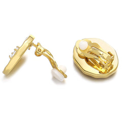 Chic Vintage Shell Opal Earrings  UponBasics Ear Clip Golden 
