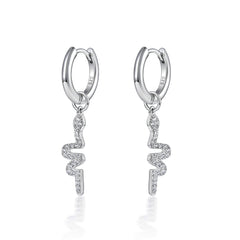 925 Silver Serpent Series Earrings Necklace Jewelry Set for Halloween  UponBasics Earrings Silver 