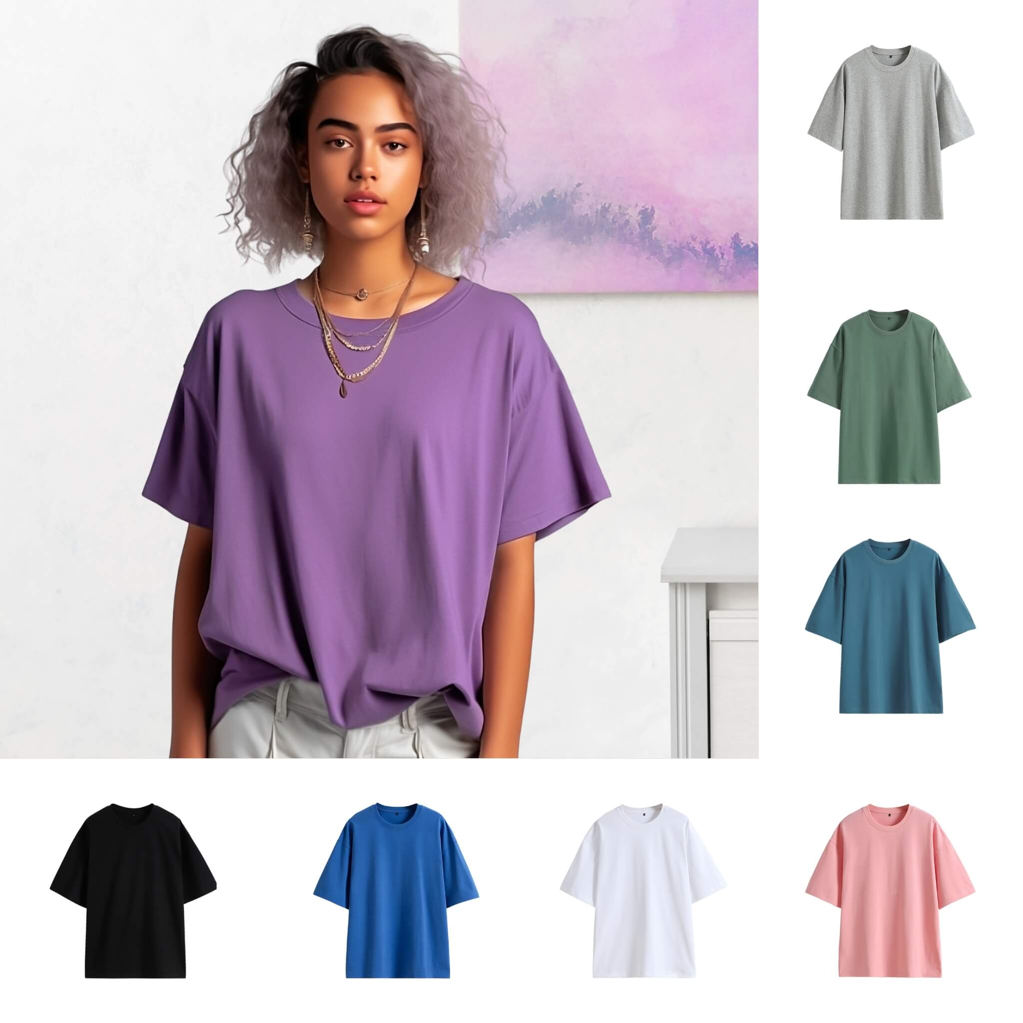 Women's Loose Fit Drop-Shoulder Tee  UponBasics   