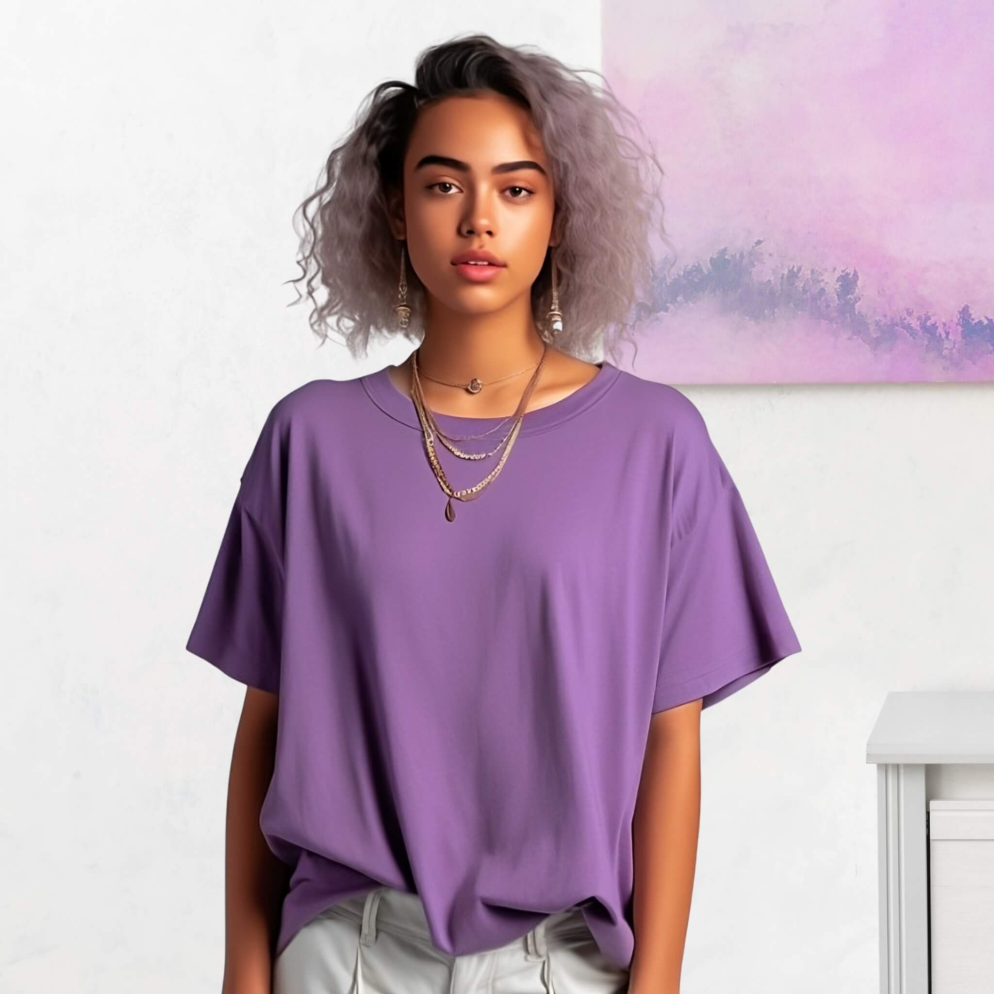 Women's Loose Fit Drop-Shoulder Tee  UponBasics   