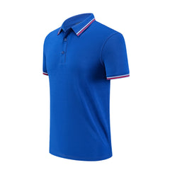 Men's Piqué Cotton Short Sleeve Polo  UponBasics Klein Blue XS 