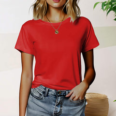Women's 100% Combed Cotton® Tee  UponBasics Red XS 