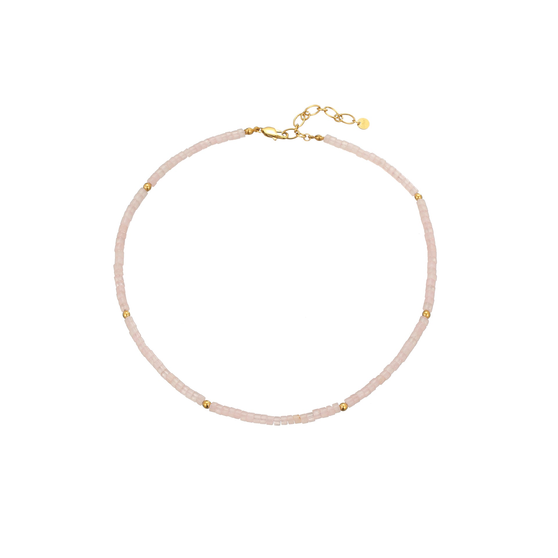 Minimalist Vintage-inspired Natural Stone Beaded Women's Necklace - Unique Design with a Touch of Elegance | UponBasics  UponBasics Pink  